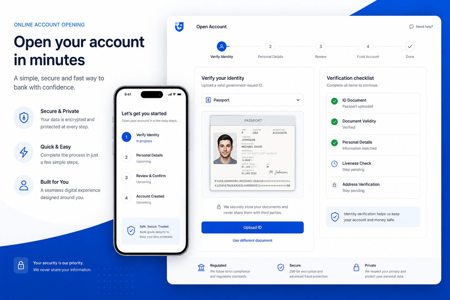 افتتاح حساب آنلاین — بانک دیجیتال